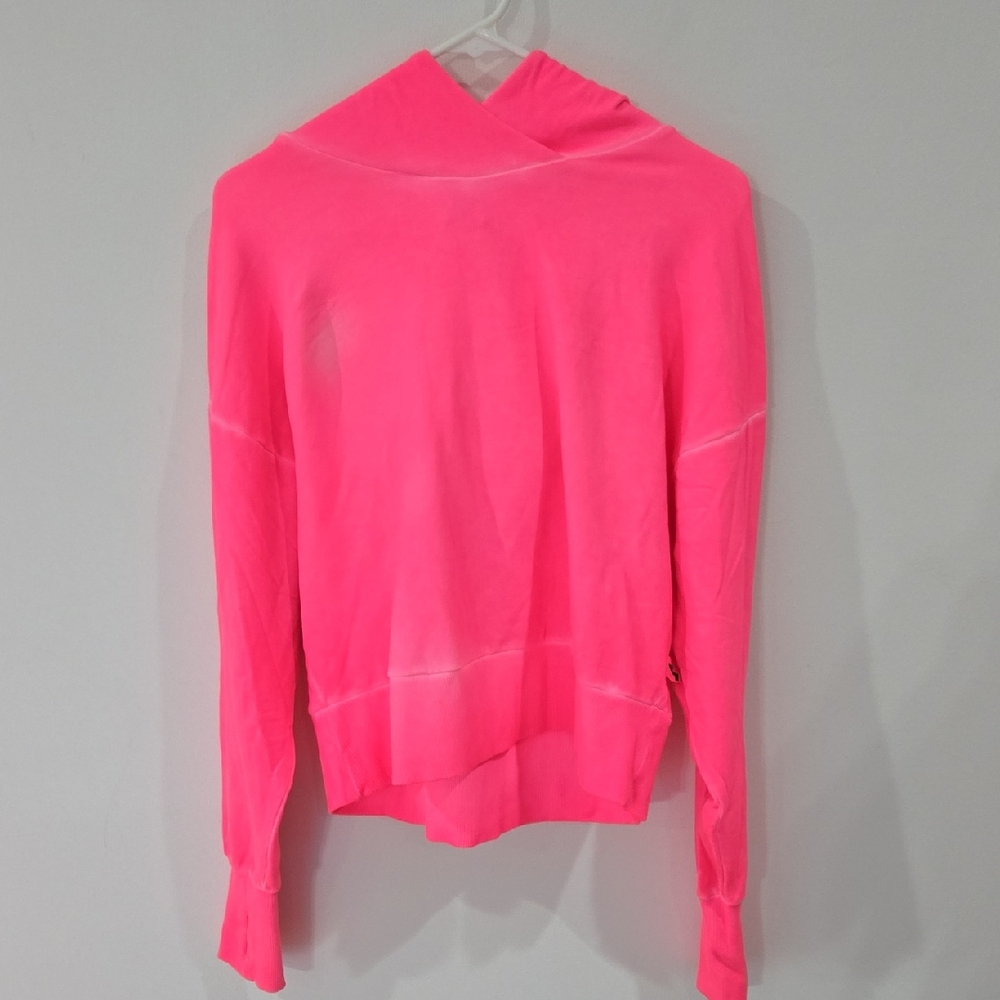 JoyLab Athletic Sz Medium Bright Pink & White Hoodie